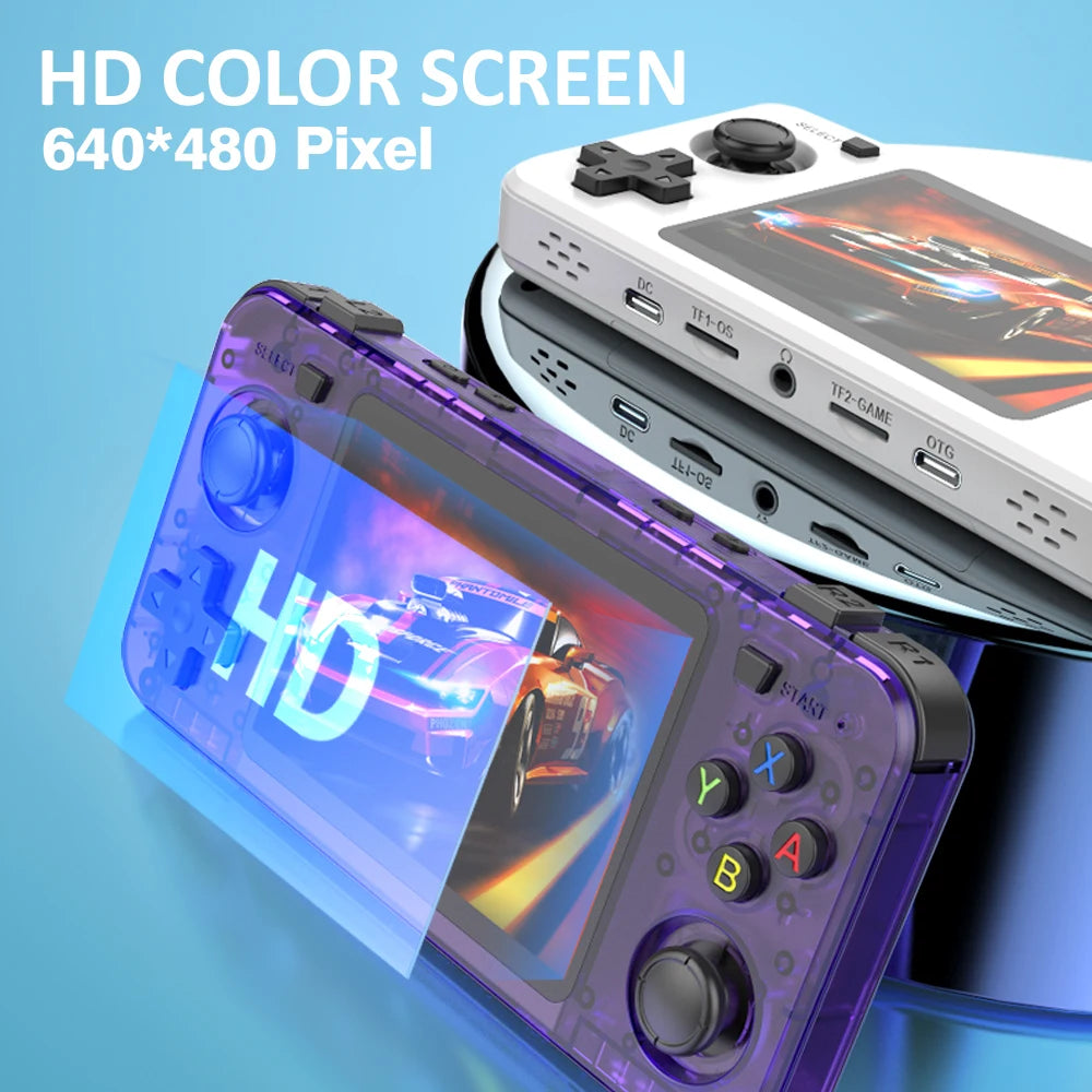 BOYHOM R36H Retro Handheld Game Console – 3.5" IPS Screen, Open-Source Linux, 10,000+ Classic Games, Portable Gaming Device for Kids & Adults