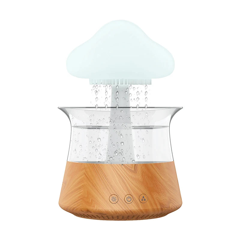 Premium Raindrop Humidifier Diffuser - Color Changing LED Night Light & Essential Oil Aromatherapy Machine for Home Spa Relaxation