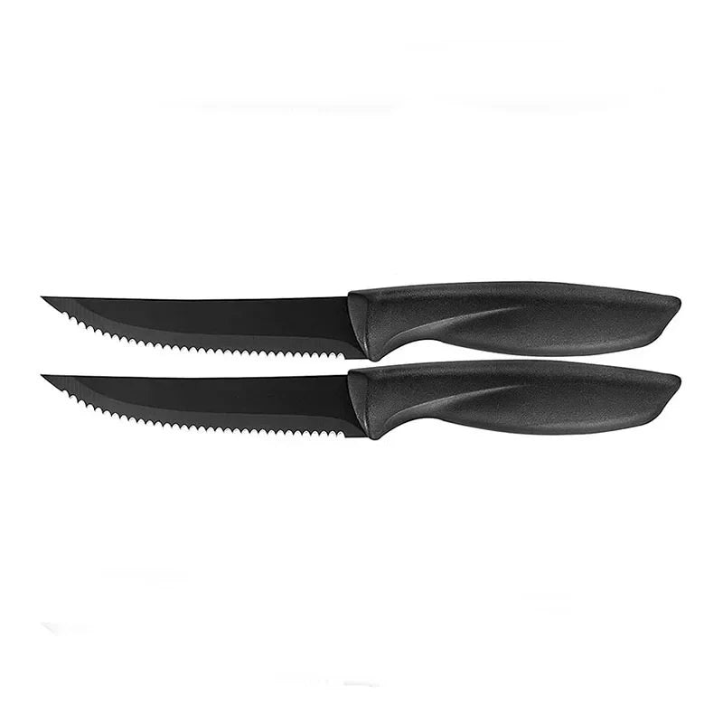 Premium Steak Knife Set (2/4/6/8 Pieces) – Seiko Stainless Steel Blades with Comfort PP Handles | Serrated Edge for Meat, Fruits & Multi-Purpose Kitchen Use