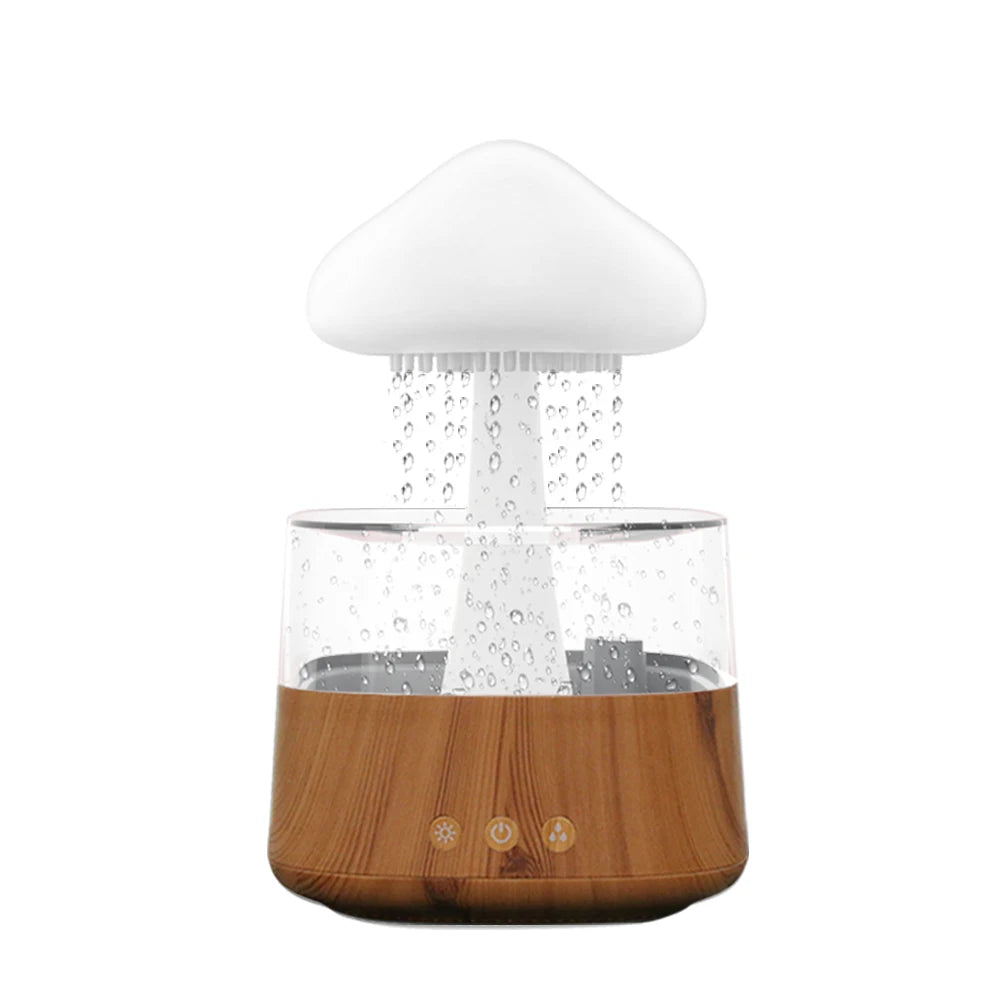 Premium Raindrop Humidifier Diffuser - Color Changing LED Night Light & Essential Oil Aromatherapy Machine for Home Spa Relaxation