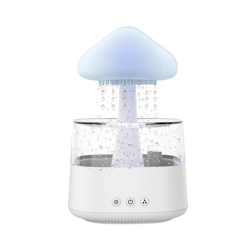 Premium Raindrop Humidifier Diffuser - Color Changing LED Night Light & Essential Oil Aromatherapy Machine for Home Spa Relaxation