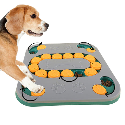 Interactive Dog Puzzle Toy – Slow Feeder Food Dispenser for Puppies & Large Dogs | IQ Training & Mental Enrichment Game | Durable Non-Slip Pet Toy for Anxiety Relief & Healthy Digestion