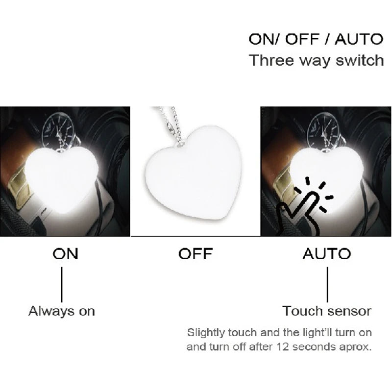 Heart-Shaped LED Purse Light - Touch Sensor Handbag Lamp with Keychain | Romantic Gift for Women, Mothers & Best Friends